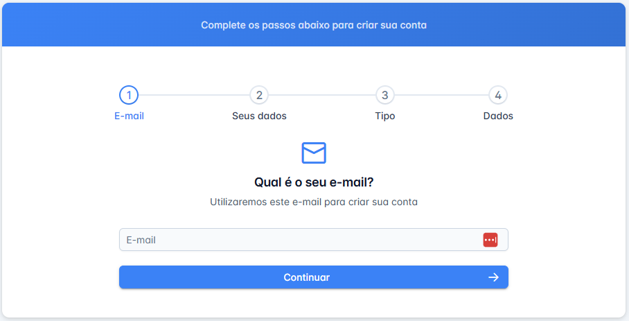 Screenshot do cadastro
